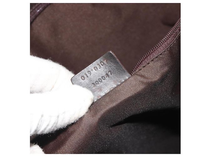 Borsa a tracolla GUCCI GG Canvas Web Sherry Line Beige Silver Auth 191971A Argento - vista 12