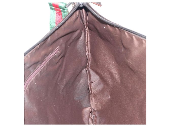 Borsa a tracolla GUCCI GG Canvas Web Sherry Line Beige Silver Auth 191971A Argento - vista 19