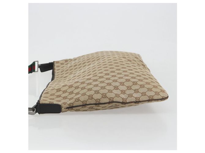 Borsa a tracolla GUCCI GG Canvas Web Sherry Line Beige Silver Auth 191971A Argento - vista 4