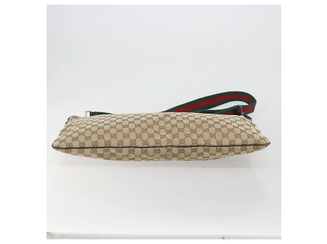 Borsa a tracolla GUCCI GG Canvas Web Sherry Line Beige Silver Auth 191971A Argento - vista 5