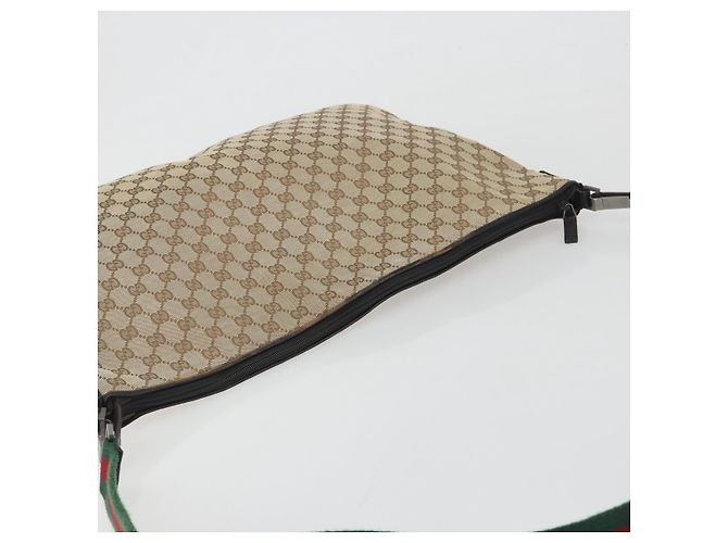 Borsa a tracolla GUCCI GG Canvas Web Sherry Line Beige Silver Auth 191971A Argento - vista 6