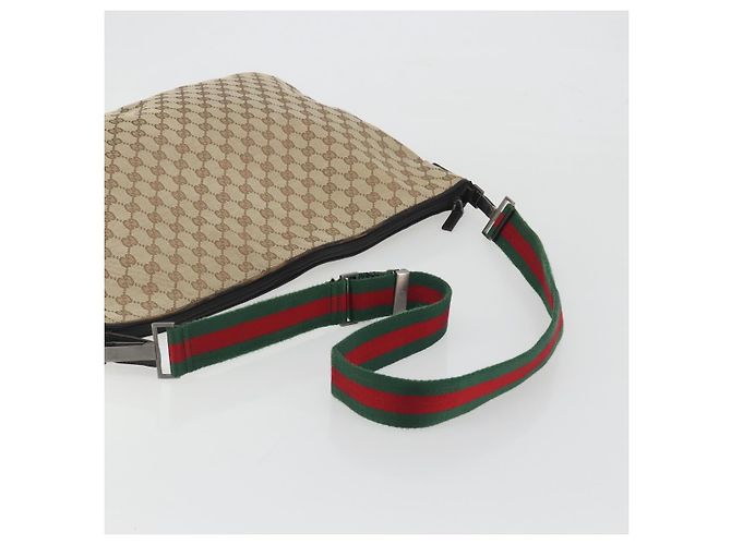 Borsa a tracolla GUCCI GG Canvas Web Sherry Line Beige Silver Auth 191971A Argento - vista 7