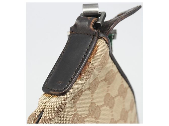 Borsa a tracolla GUCCI GG Canvas Web Sherry Line Beige Silver Auth 191971A Argento - vista 9