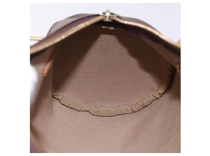 Borsa a mano ETRO Paisley in pelle marrone tono oro Auth 195784 - vista 18