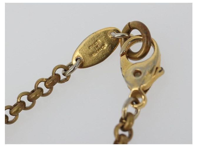 Collana CHANEL Metallo Tono Oro Bianco CC Auth bs36551 - vista 15