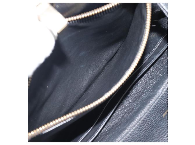 Borsa Salvatore Ferragamo Gancini Studio in pelle 2way Nero Oro Auth 195088 D'oro - vista 23