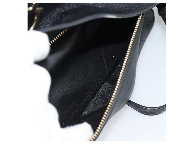 Borsa Salvatore Ferragamo Gancini Studio in pelle 2way Nero Oro Auth 195088 D'oro - vista 26