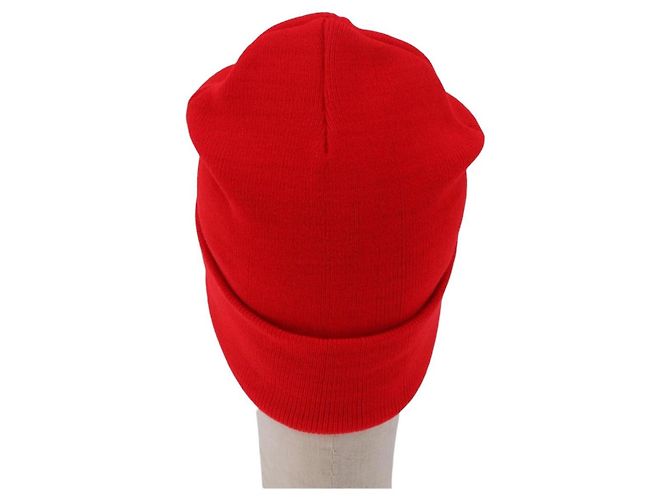 Chrome Hearts Gestrickte Wollkappe Rot Auth 196785M - Ansicht 2