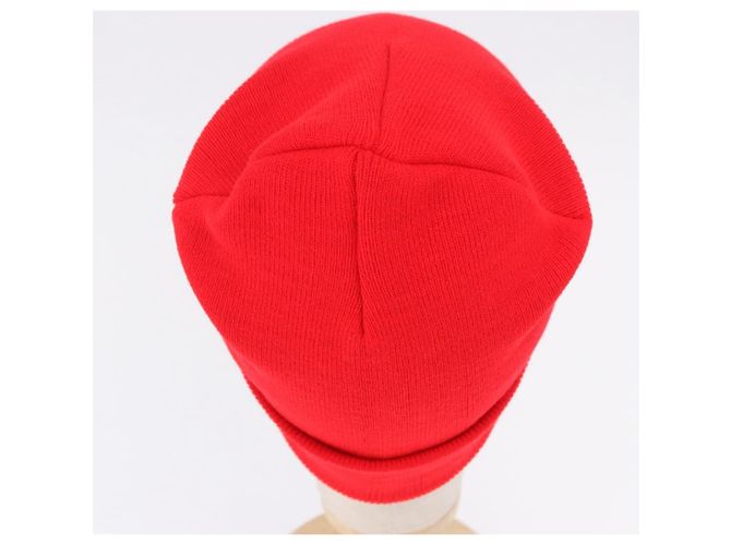 Chrome Hearts Gestrickte Wollkappe Rot Auth 196785M - Ansicht 7