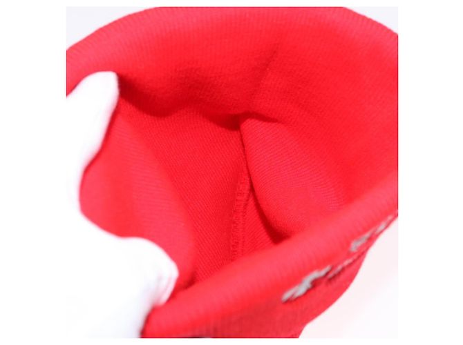 Chrome Hearts Gestrickte Wollkappe Rot Auth 196785M - Ansicht 9