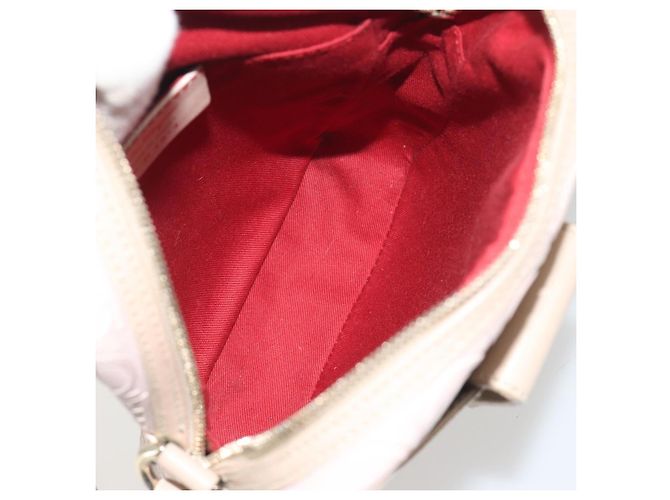 Bolso de hombro Salvatore Ferragamo Gancini de piel rosa y oro Auth 194244A Dorado - vista 11