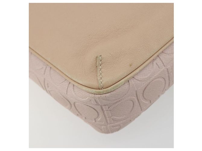 Bolso de hombro Salvatore Ferragamo Gancini de piel rosa y oro Auth 194244A Dorado - vista 15