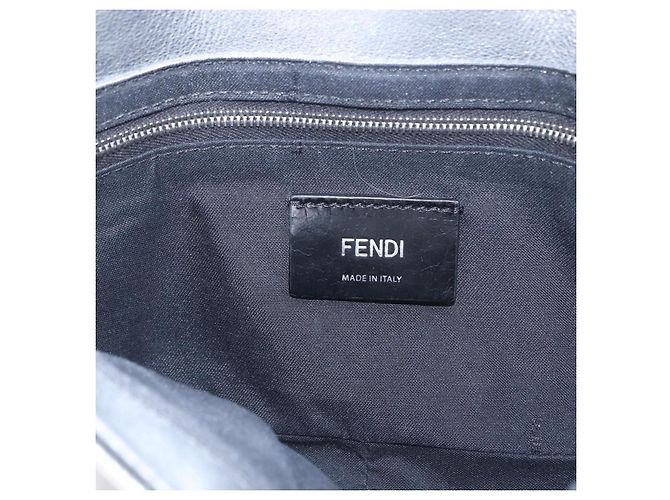FENDI Zucca Canvas Mamma Baguette Schultertasche aus Leder Silber Auth 197105SAM - Ansicht 21
