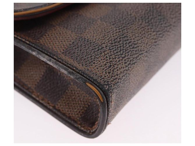 LOUIS VUITTON Damier Ebene Pochette Florentine Borsa a Vita N51856 LV Auth 196194 - vista 15