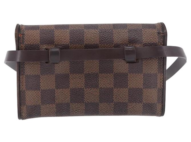 LOUIS VUITTON Damier Ebene Pochette Florentine Borsa a Vita N51856 LV Auth 196194 - vista 2