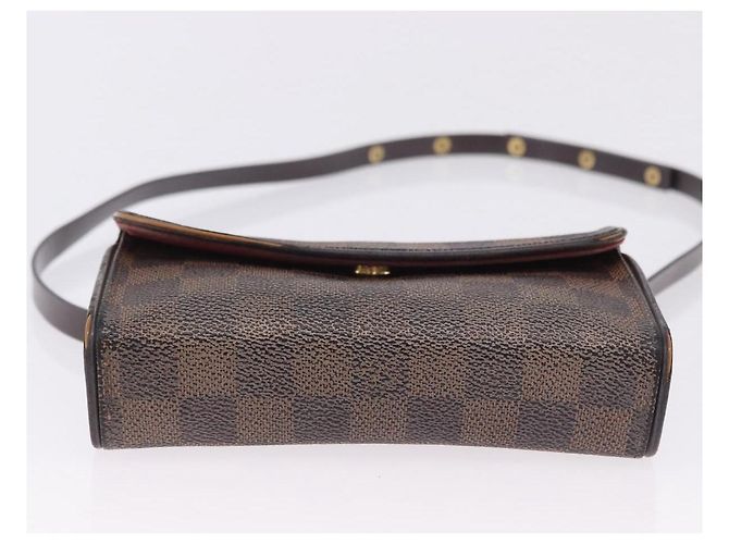 LOUIS VUITTON Damier Ebene Pochette Florentine Borsa a Vita N51856 LV Auth 196194 - vista 6