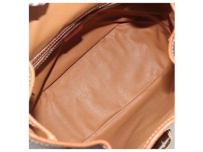 Céline Zaino CELINE Macadam PVC Leather Brown Gold Tone Auth 194199 Marrone - vista 11