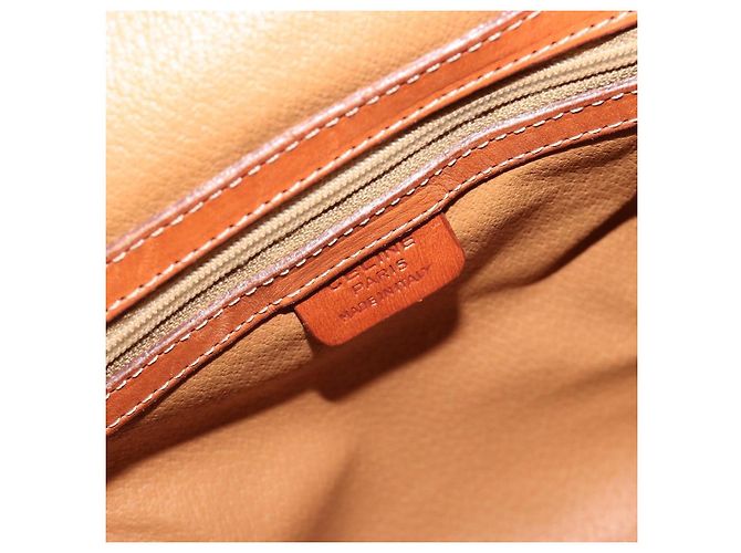 Céline Zaino CELINE Macadam PVC Leather Brown Gold Tone Auth 194199 Marrone - vista 21