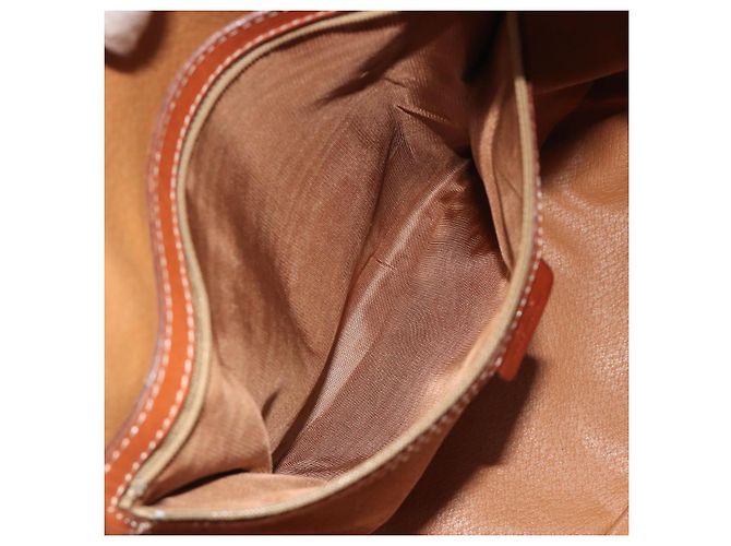 Céline Zaino CELINE Macadam PVC Leather Brown Gold Tone Auth 194199 Marrone - vista 25