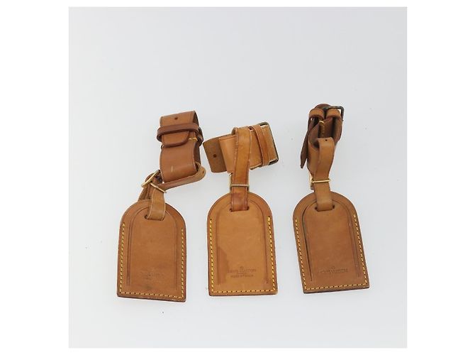 LOUIS VUITTON Etichetta per nome Powanie 10 Set Powanie Leather Beige LV Auth 191948 - vista 2