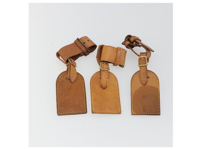 LOUIS VUITTON Etichetta per nome Powanie 10 Set Powanie Leather Beige LV Auth 191948 - vista 3