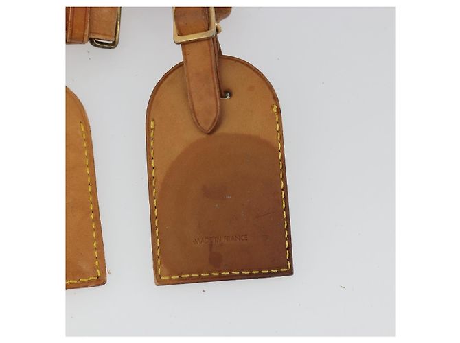 LOUIS VUITTON Etichetta per nome Powanie 10 Set Powanie Leather Beige LV Auth 191948 - vista 4