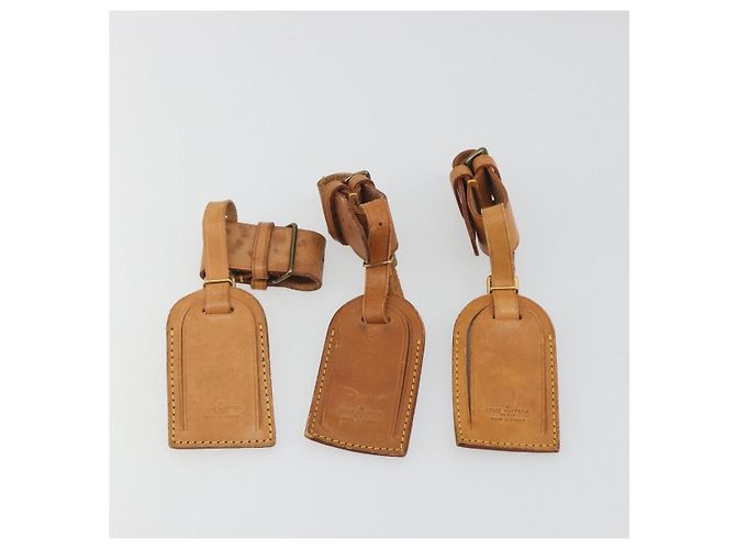 LOUIS VUITTON Etichetta per nome Powanie 10 Set Powanie Leather Beige LV Auth 191948 - vista 5