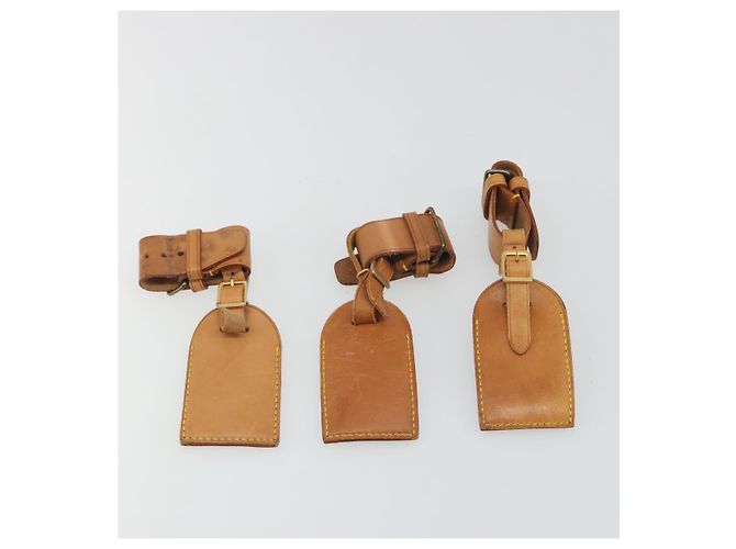 LOUIS VUITTON Etichetta per nome Powanie 10 Set Powanie Leather Beige LV Auth 191948 - vista 6