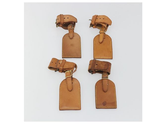 LOUIS VUITTON Etichetta per nome Powanie 10 Set Powanie Leather Beige LV Auth 191948 - vista 9