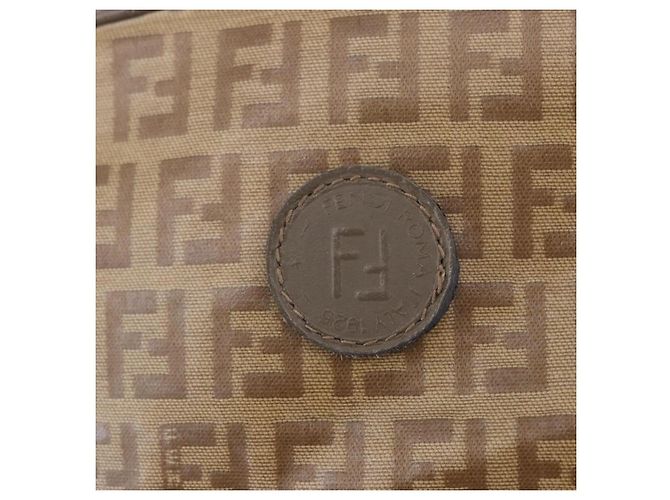 Borsa a tracolla FENDI Zucchino Canvas PVC Beige Auth 197102 - vista 17