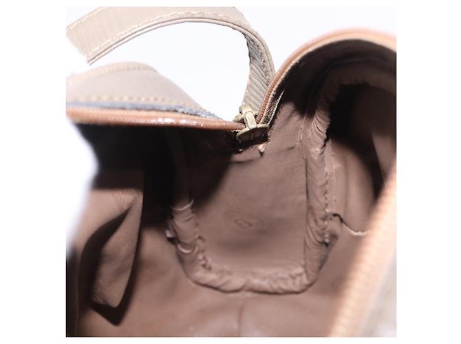 Borsa a tracolla FENDI Zucchino Canvas PVC Beige Auth 197102 - vista 18
