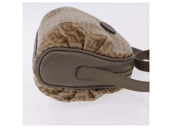 Borsa a tracolla FENDI Zucchino Canvas PVC Beige Auth 197102 - vista 3