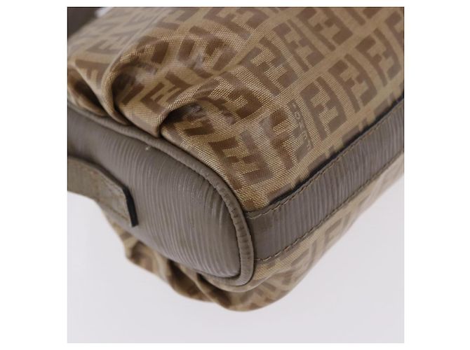 Borsa a tracolla FENDI Zucchino Canvas PVC Beige Auth 197102 - vista 9