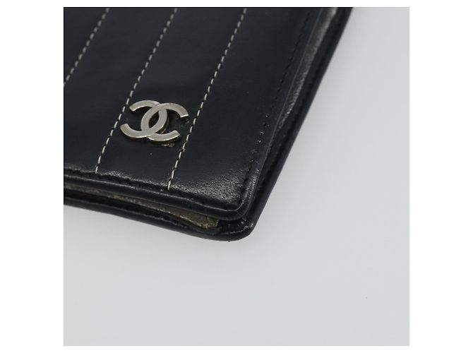 Portafoglio CHANEL in pelle Caviar Skin Set da 3 Nero CC Auth bs36694 - vista 16