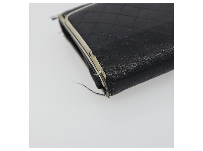 Portafoglio CHANEL in pelle Caviar Skin Set da 3 Nero CC Auth bs36694 - vista 23