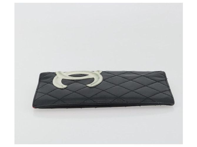 Portafoglio CHANEL in pelle Caviar Skin Set da 3 Nero CC Auth bs36694 - vista 4