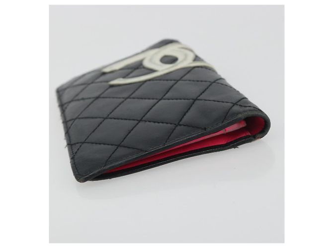 Portafoglio CHANEL in pelle Caviar Skin Set da 3 Nero CC Auth bs36694 - vista 5