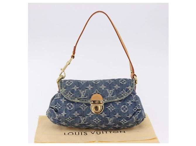 LOUIS VUITTON Monogram Denim Mini Preity Shoulder Bag Blue M95050 Auth 195231SAM - vista 12