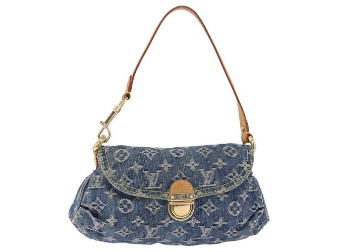 LOUIS VUITTON Monogram Denim Mini Preity Shoulder Bag Blue M95050 Auth 195231SAM - vista 13
