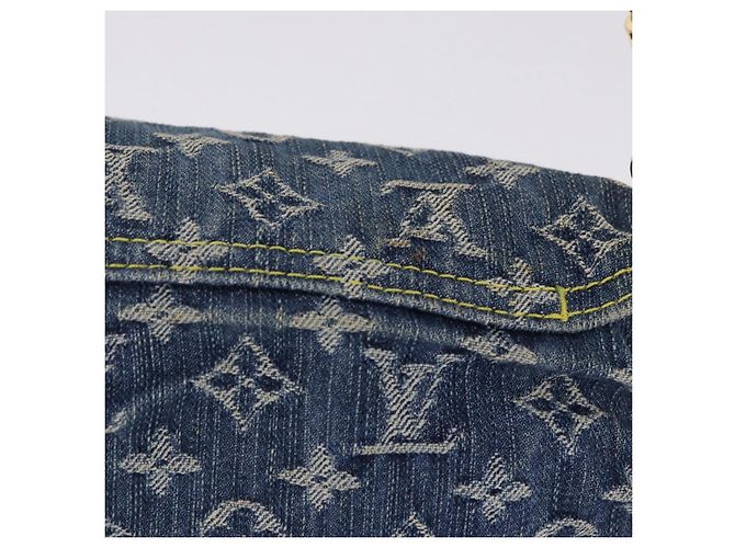 LOUIS VUITTON Monogram Denim Mini Preity Shoulder Bag Blue M95050 Auth 195231SAM - vista 3
