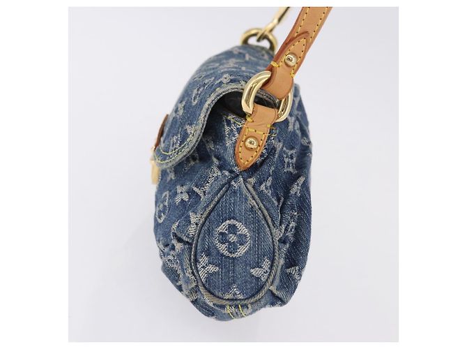 LOUIS VUITTON Monogram Denim Mini Preity Shoulder Bag Blue M95050 Auth 195231SAM - vista 4