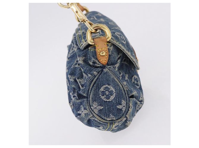 LOUIS VUITTON Monogram Denim Mini Preity Shoulder Bag Blue M95050 Auth 195231SAM - vista 5