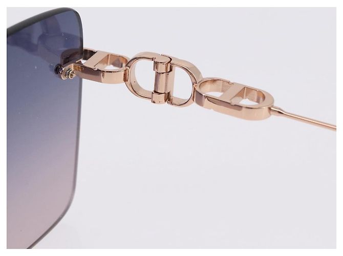 Gafas de sol Christian Dior metal Gold Auth 195922M Dorado - vista 10