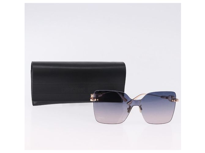 Gafas de sol Christian Dior metal Gold Auth 195922M Dorado - vista 12