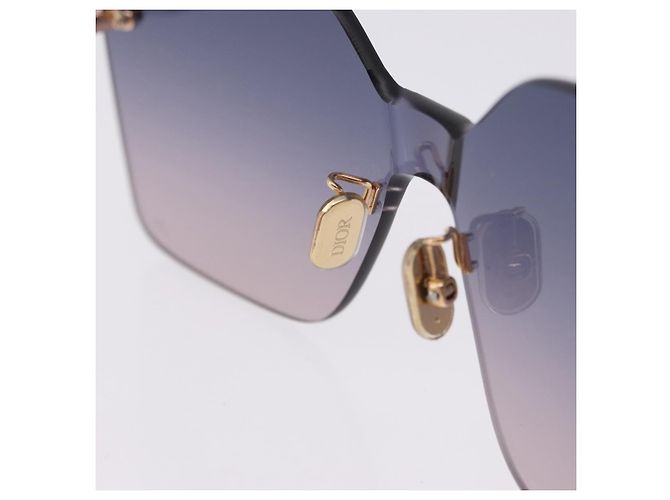 Gafas de sol Christian Dior metal Gold Auth 195922M Dorado - vista 15