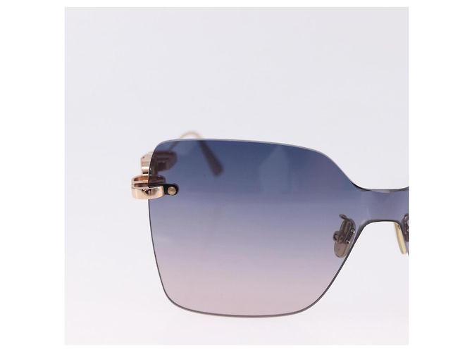 Gafas de sol Christian Dior metal Gold Auth 195922M Dorado - vista 3