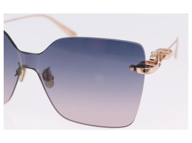Gafas de sol Christian Dior metal Gold Auth 195922M Dorado - vista 4