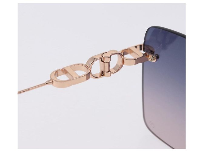 Gafas de sol Christian Dior metal Gold Auth 195922M Dorado - vista 9