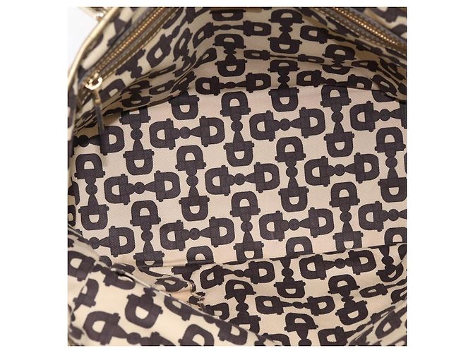Borsa GUCCI GG Canvas Sherry Line Beige Gold 137396 Auth ka5582 D'oro - vista 11