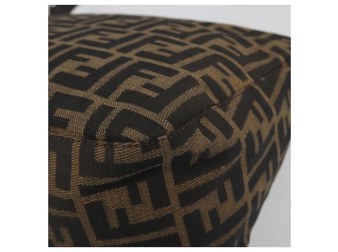 Borsa a tracolla FENDI Zucca Canvas Mamma Baguette Marrone Argento Auth 195494V - vista 16